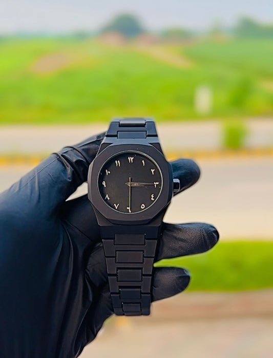 Black Arabic Watch – Premium 1st Edition Carbon Fiber