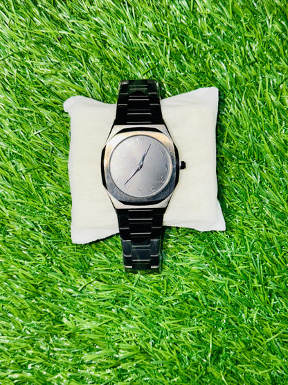 Black Arabic Steel Watch – Premium Stainless Steel Edition