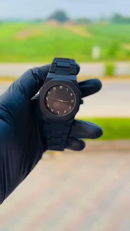 Black Arabic Watch – Premium 1st Edition Carbon Fiber